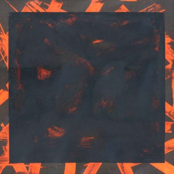 Michael Coleman, Untitled (Black Square on Orange)