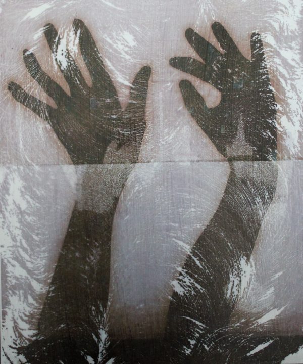 NiamhMcGuinne_Self Perspectives (Nancy's Hands)_2917_thermal transfer screen print on aluminium_.42cm x 35cm_250euroJPG (1)