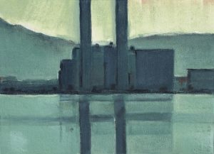 Julie Ann Haines, Poolbeg 3 (early evening) Monotype Plate 16.5 x 12 Paper 26.5cm x 23cm Framed €230 Unframed €195