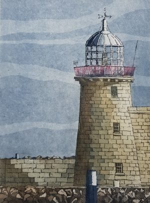 Susan Early_Lighthouse at Howth_Etching