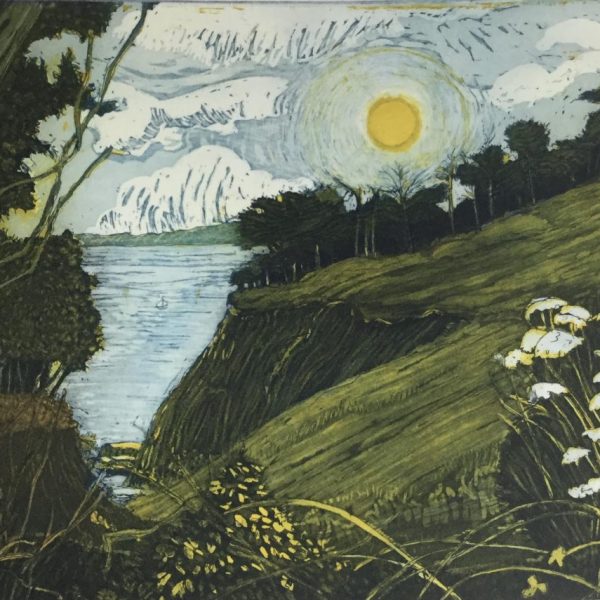 Diamond Point-Pamela Leonard- etching-Rolling down to the Sea, Howth