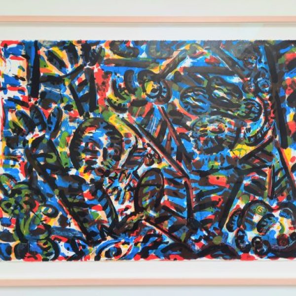 Blue Lithograph (Framed)