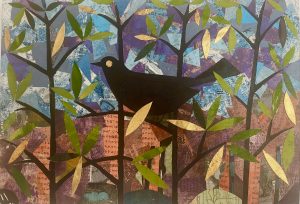 Blackbird in Trees 1