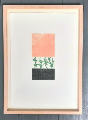 Graphic Studio Dublin • John Noel Smith: Untitled (Peach, Green Flowers, Black)