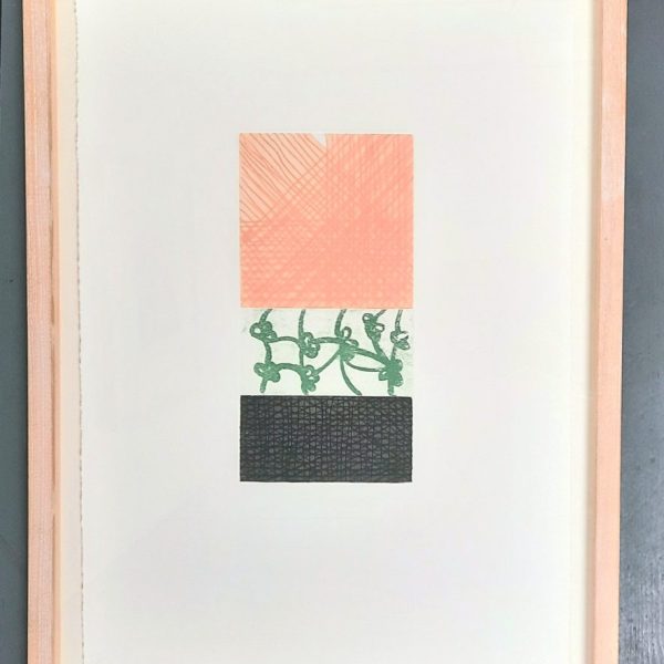 John Noel Smith, Untitled (Peach, Green Flowers, Black)