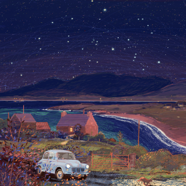 Morris Minor 1300 and Mountain Hare