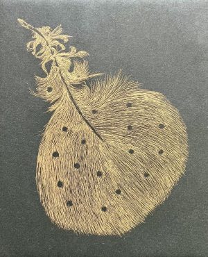 Graphic Studio Dublin • Melissa Ellis: melissaellis-goldfeather-etching-print-gallery-dublin
