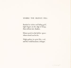 Graphic Studio Dublin • Michele Hetherington: Where Silence fell