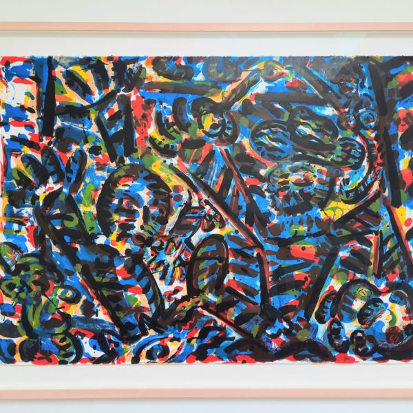 Blue Lithograph (Framed)